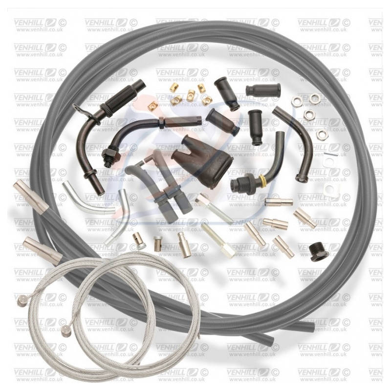 Universal throttle cable kit Venhill 1,35m (4 stroke) Clear