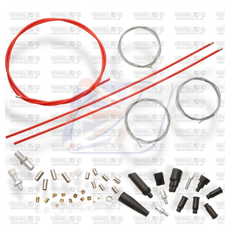 Universal throttle cable kit Venhill Red