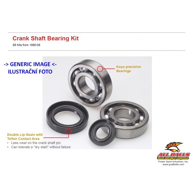 Crankshaft bearing and seal kit All Balls Racing