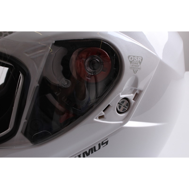 Kask moto szczękowy Axxis Optimus biały - II. jakość