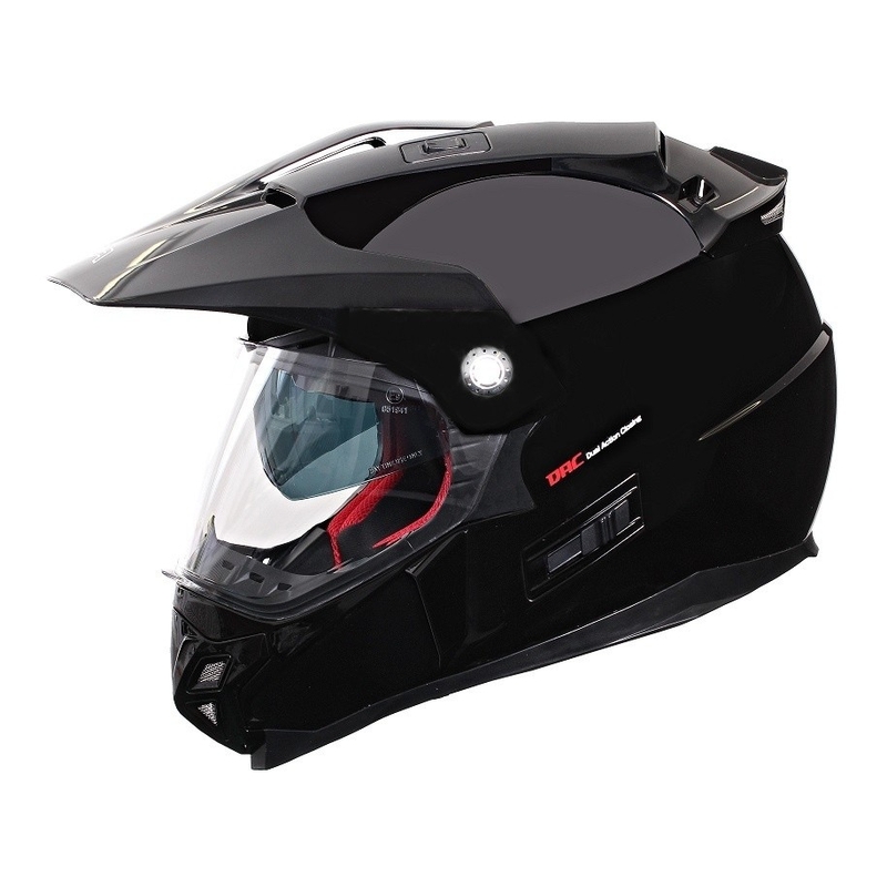 Kask Enduro z blendą przeciwsłoneczną RSA MX-01 czarny połysk - II. jakość