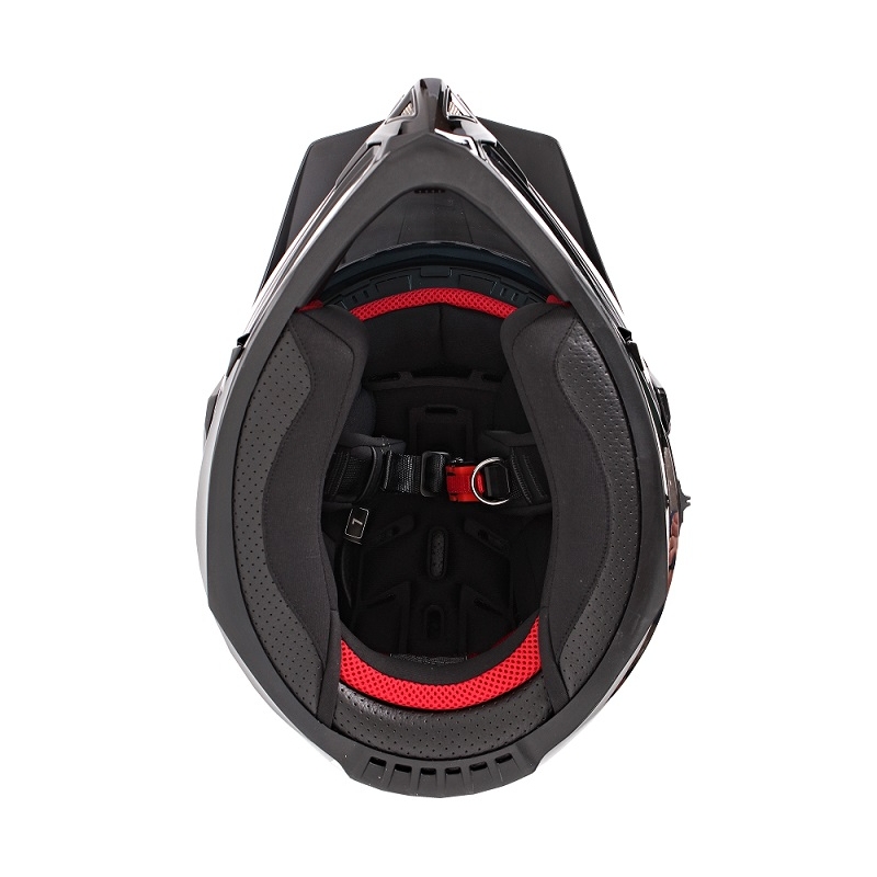 Kask Enduro z blendą przeciwsłoneczną RSA MX-01 czarny połysk - II. jakość