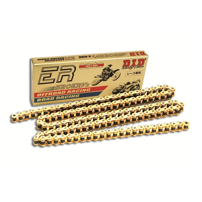 Exclusive racing chain D.I.D Chain 520ERV7 120 L Gold/Gold