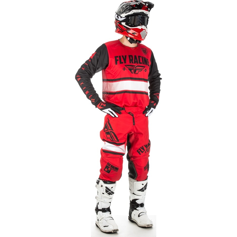 Motokrosowa koszulka FLY Racing Kinetic ERA 2018 - USA czerwono-czarna
