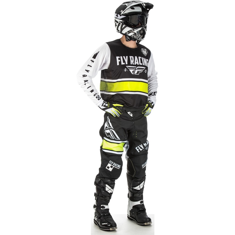 Motocrossowa koszulka FLY Racing Kinetic ERA 2018 - USA biało-czarna