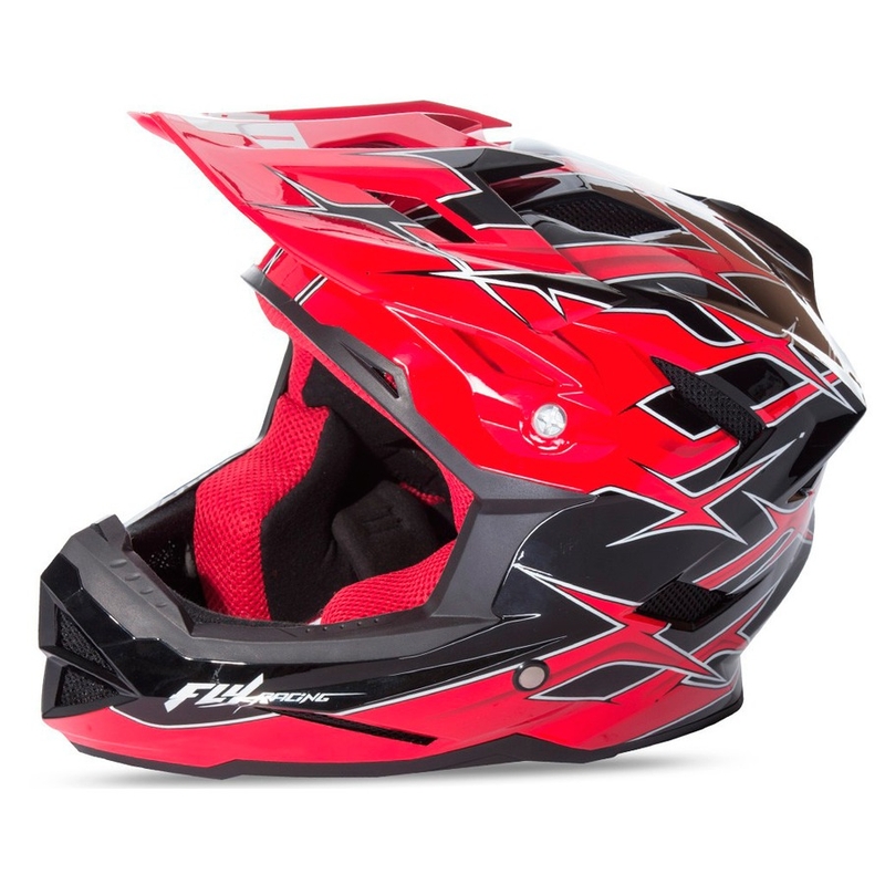 Motocrossowy kask FLY Racing DEFAULT - USA czarno-czerwony
