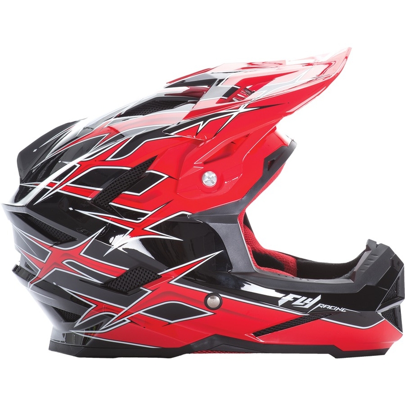 Motocrossowy kask FLY Racing DEFAULT - USA czarno-czerwony