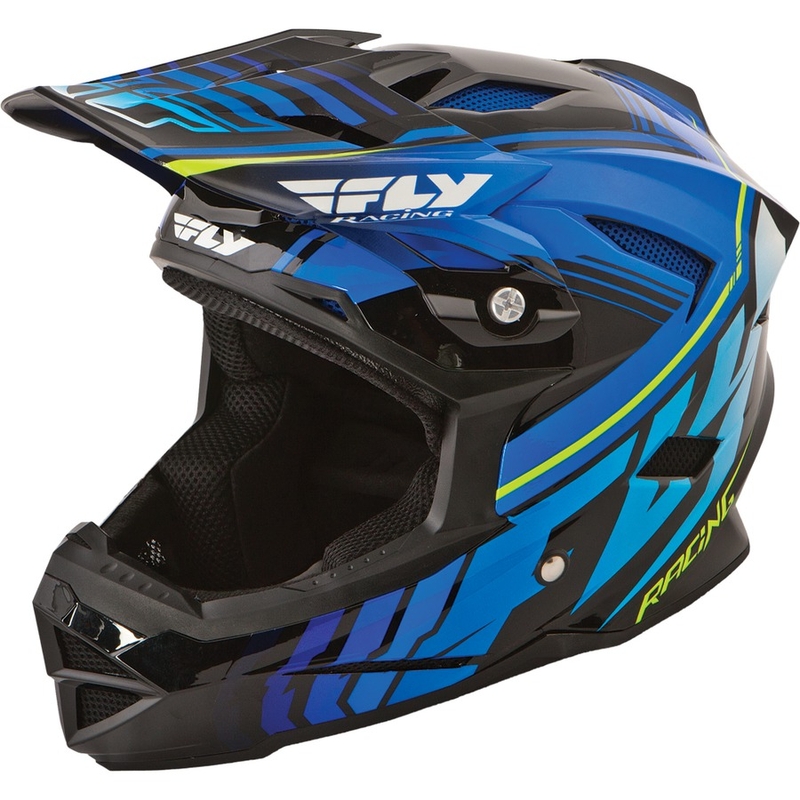Motocrossowy kask FLY Racing DEFAULT - USA czarno-niebieski