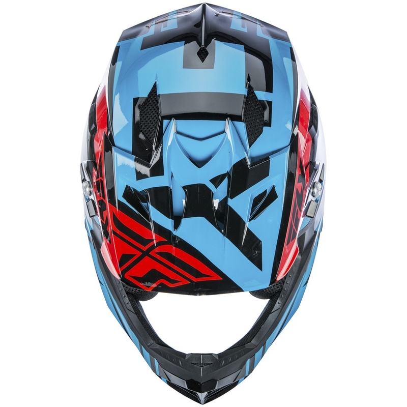Motokrosowy kask FLY Racing DEFAULT - USA niebiesko-czerwony