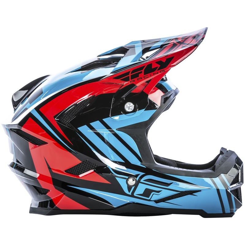 Motokrosowy kask FLY Racing DEFAULT - USA niebiesko-czerwony