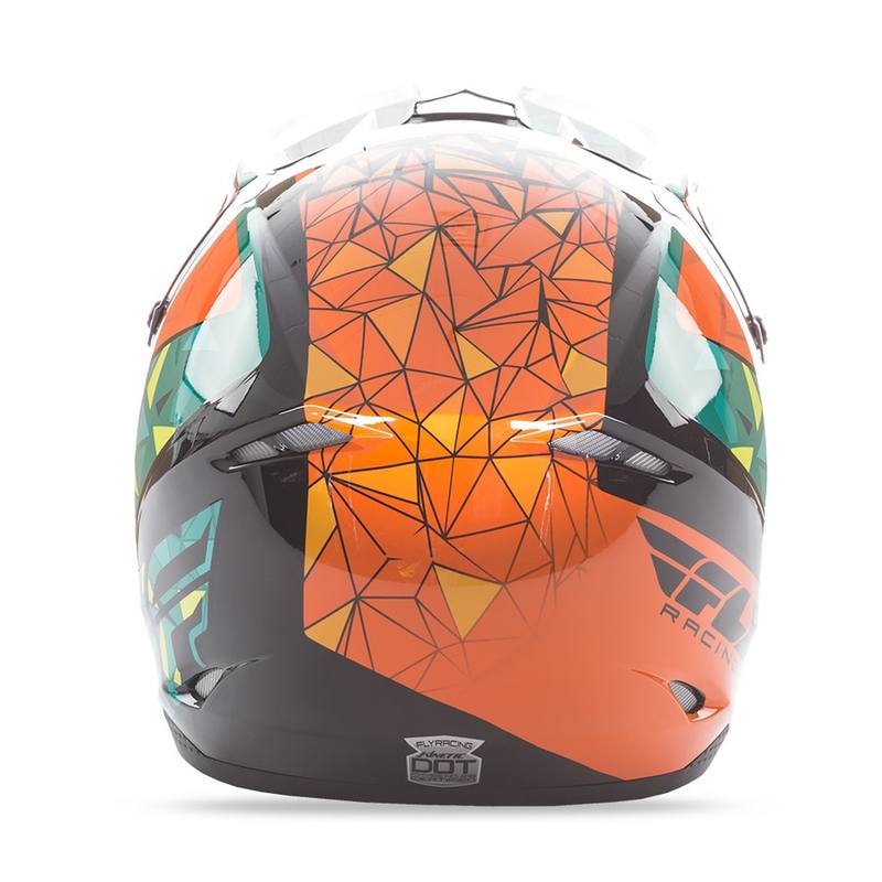 Motokrosowy kask FLY Racing Kinetic CRUX - USA pomarańczowo-niebiesko-czarny