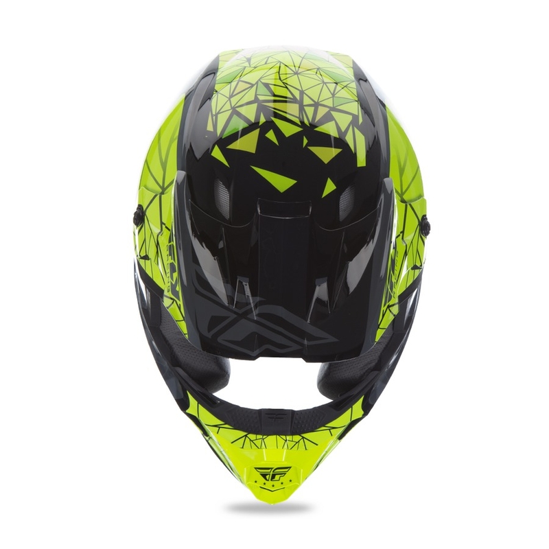 Motokrosowy kask FLY Racing Kinetic CRUX - USA fluo żółto-szaro-czarny wyprzedaż