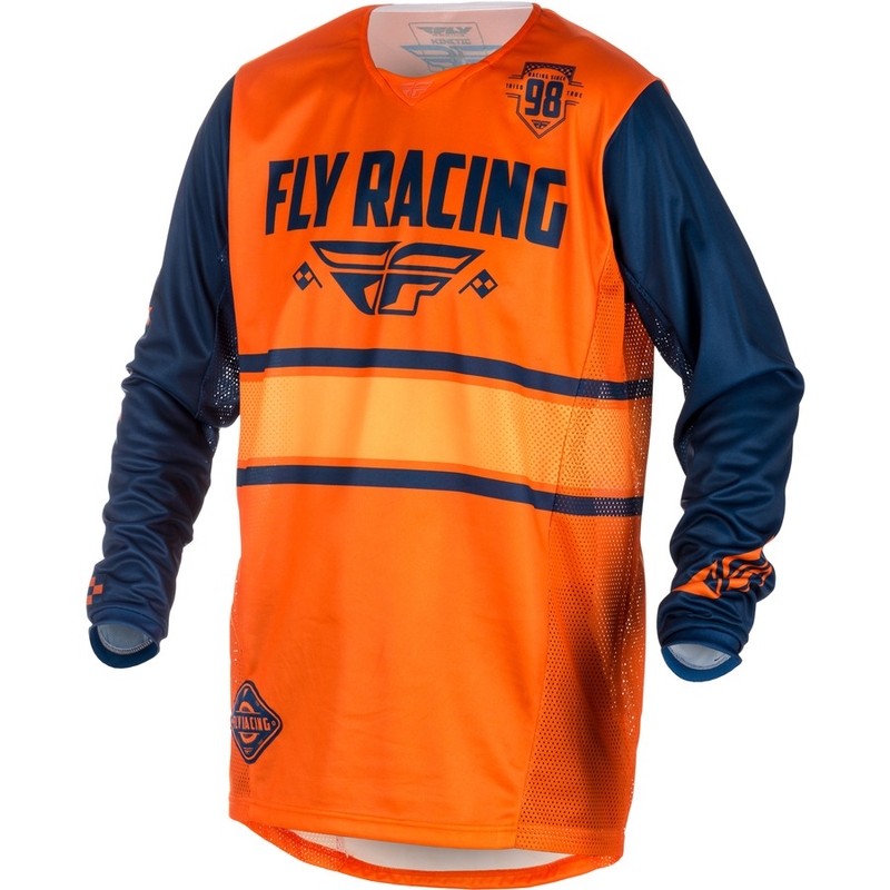 Motocrossowa koszulka FLY Racing Kinetic ERA 2018 - USA pomarańczowo-niebieska