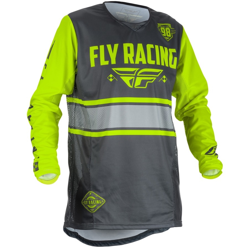 Motokrosowa bluza FLY Racing Kinetic ERA 2018 - USA szaro-fluo żółta
