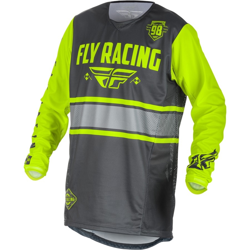 Motokrosowa bluza FLY Racing Kinetic ERA 2018 - USA szaro-fluo żółta