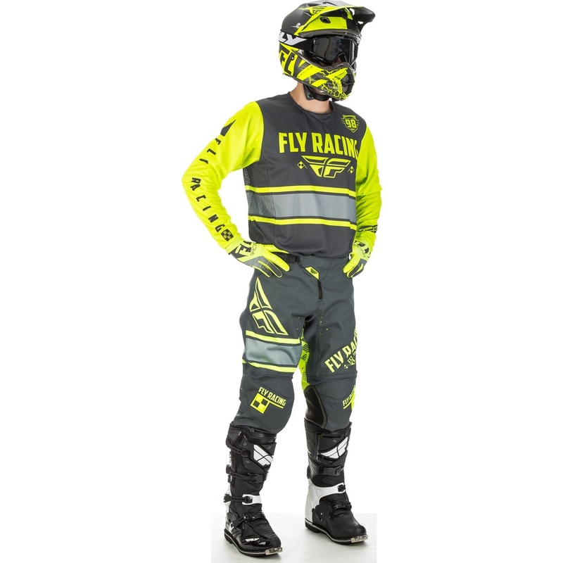 Motokrosowa bluza FLY Racing Kinetic ERA 2018 - USA szaro-fluo żółta