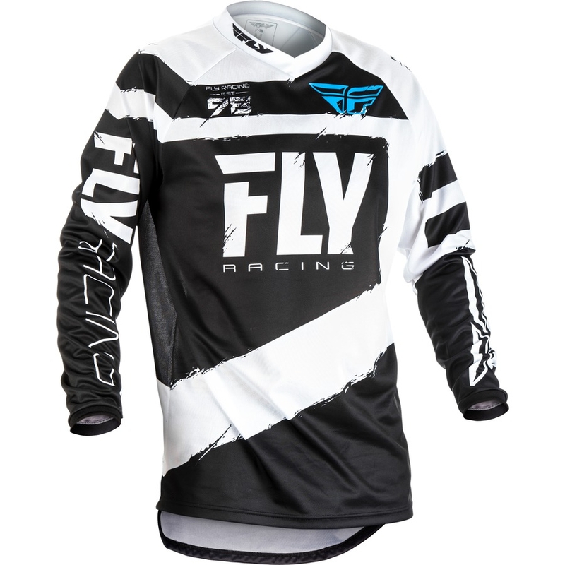 Motokrosowa koszulka FLY Racing F-16 2018 - USA czarno-biała