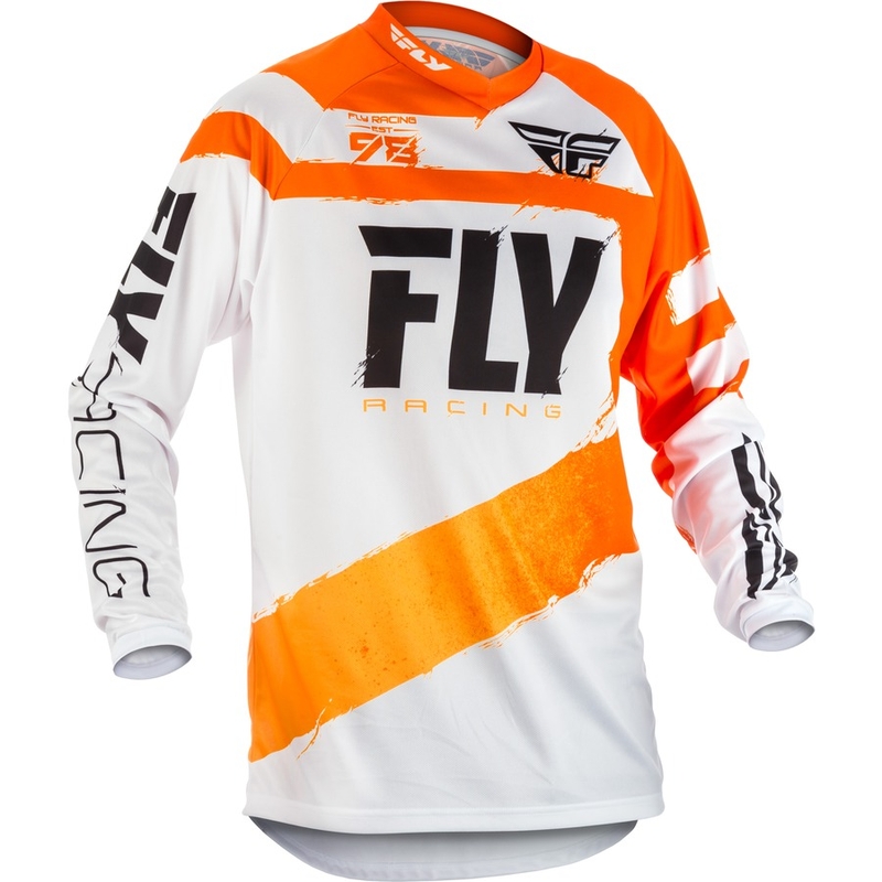 Motokrosowa koszulka FLY Racing F-16 2018 - USA pomarańczowo-biała