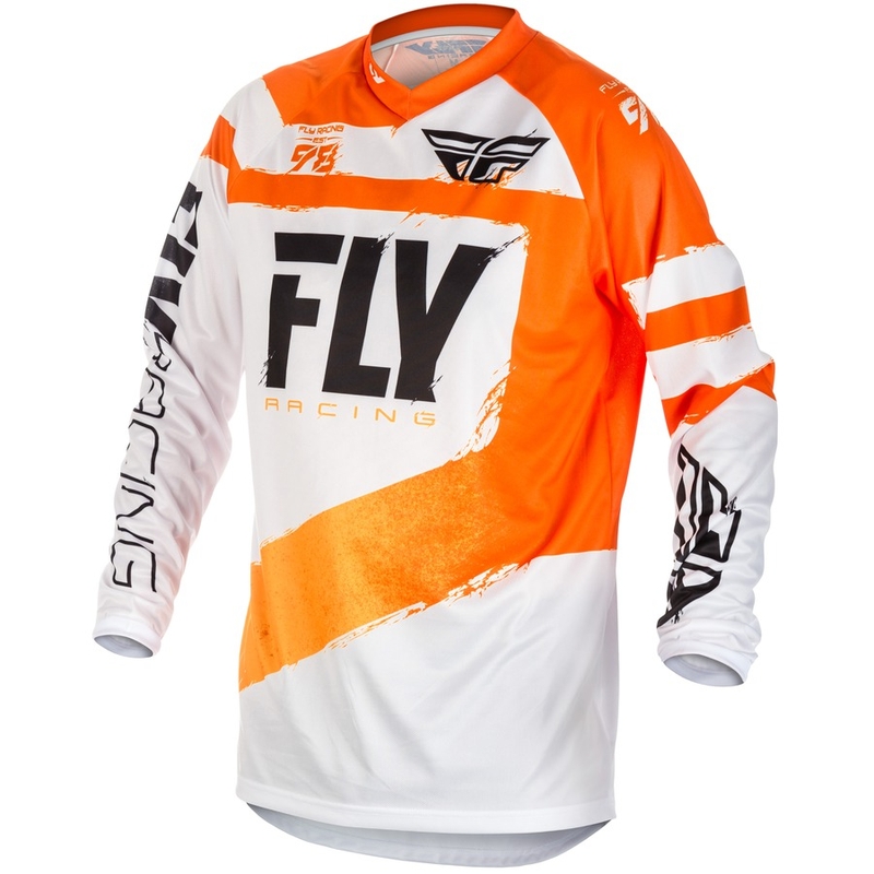 Motokrosowa koszulka FLY Racing F-16 2018 - USA pomarańczowo-biała