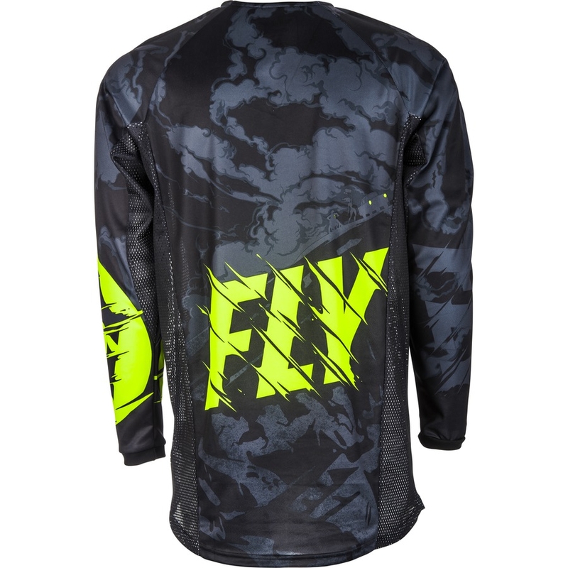 Motokrosowa koszulka FLY Racing Kinetic OUTLAW 2018 - USA czarno-fluo żółta