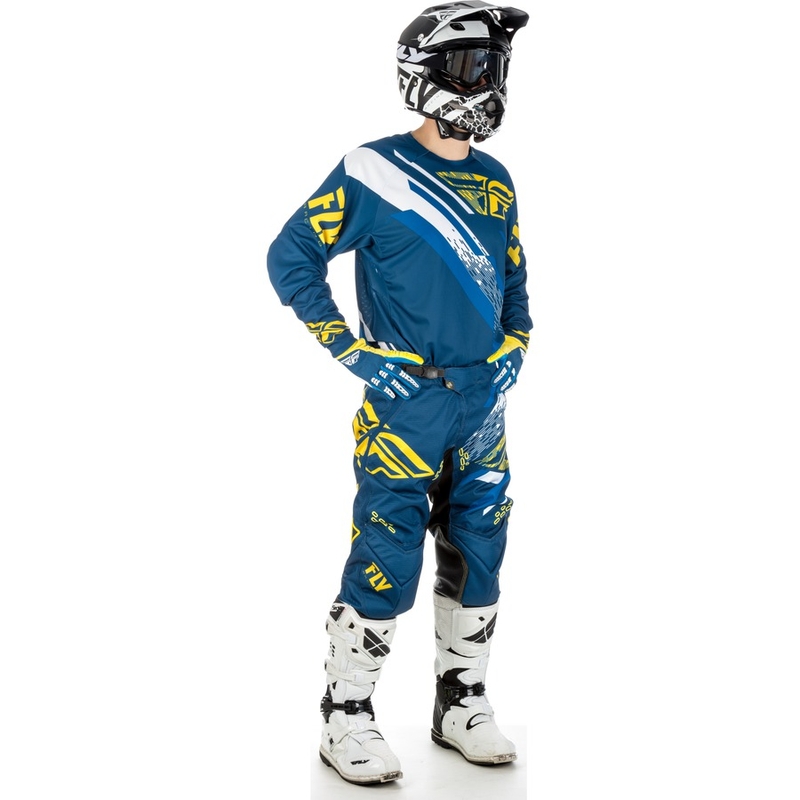 Motokrosowa koszulka FLY Racing EVO 2018 - USA niebiesko-żółto-biała