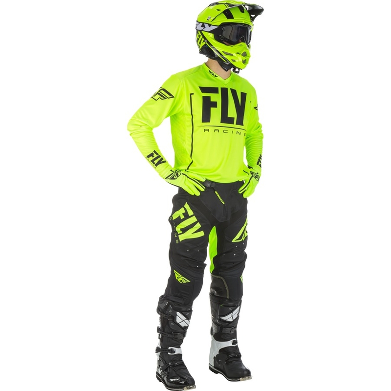 Motokrosowa koszulka FLY Racing LITE 2018 - USA czarno-fluo żółta