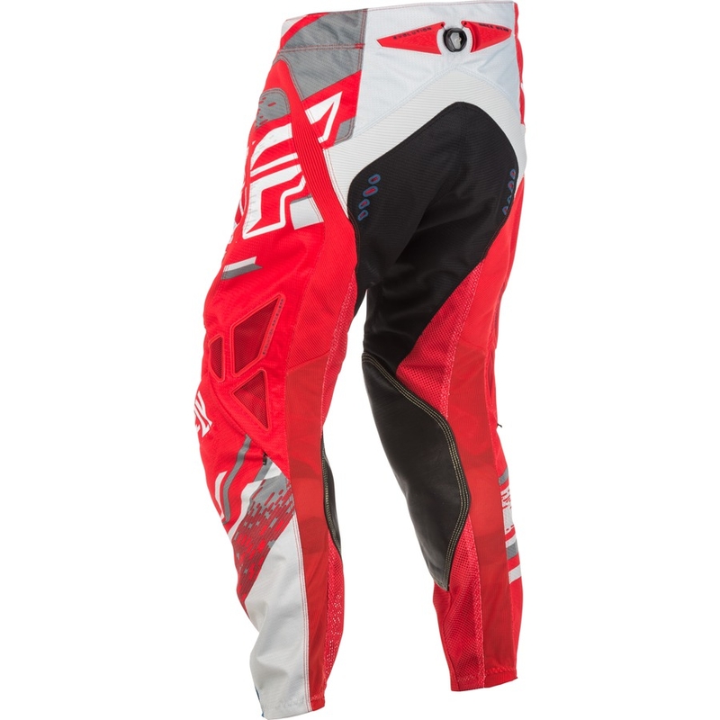 Motocrossowe spodnie FLY Racing EVO 2018 - USA czerwono-szaro-białe