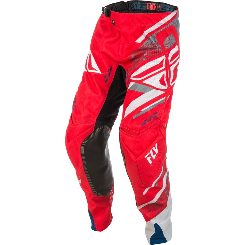 Motocrossowe spodnie FLY Racing EVO 2018 - USA czerwono-szaro-białe