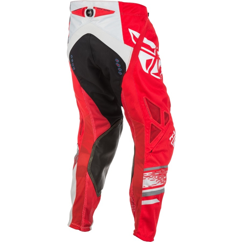 Motocrossowe spodnie FLY Racing EVO 2018 - USA czerwono-szaro-białe