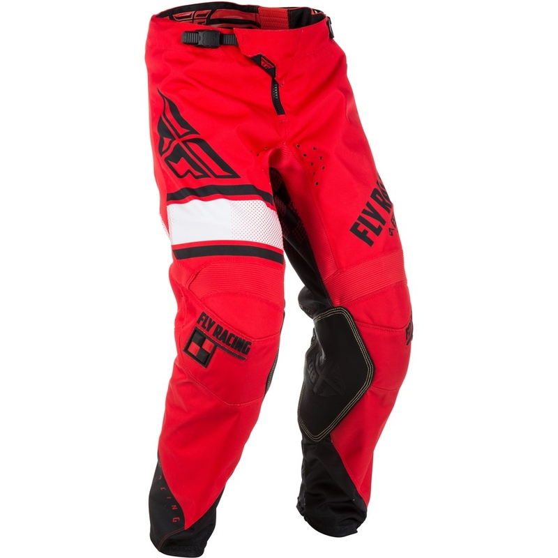 Motocrossowe spodnie FLY Racing Kinetic ERA 2018 - USA czerwono-czarne