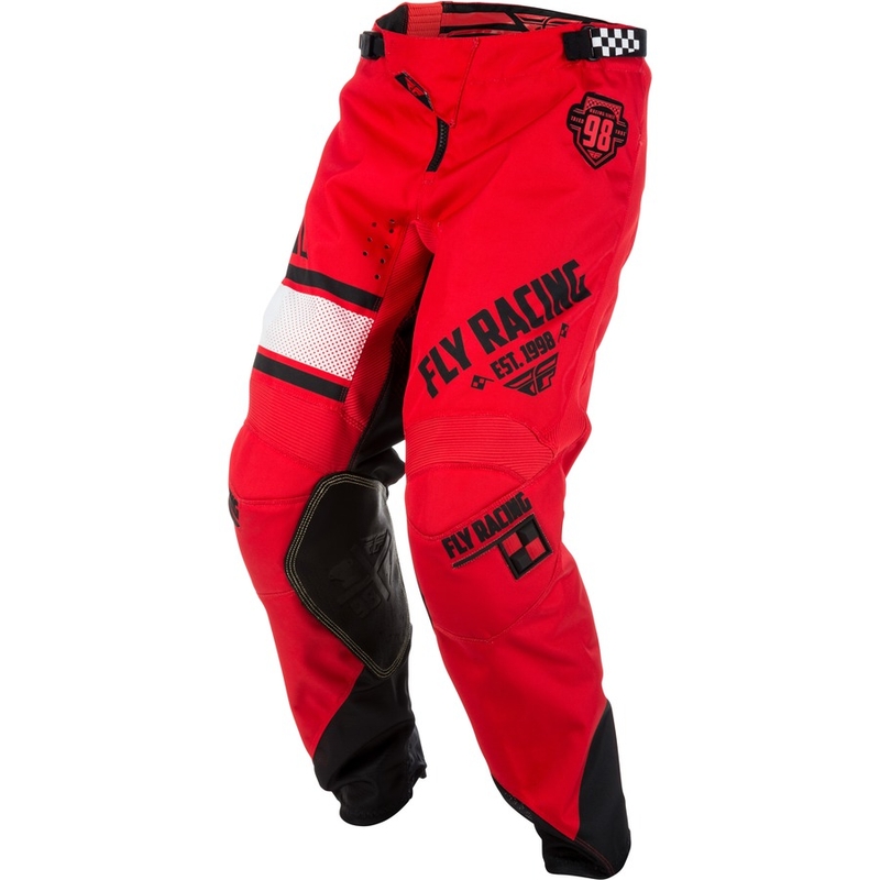 Motocrossowe spodnie FLY Racing Kinetic ERA 2018 - USA czerwono-czarne