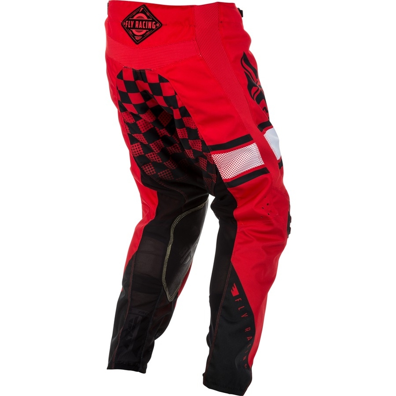 Motocrossowe spodnie FLY Racing Kinetic ERA 2018 - USA czerwono-czarne