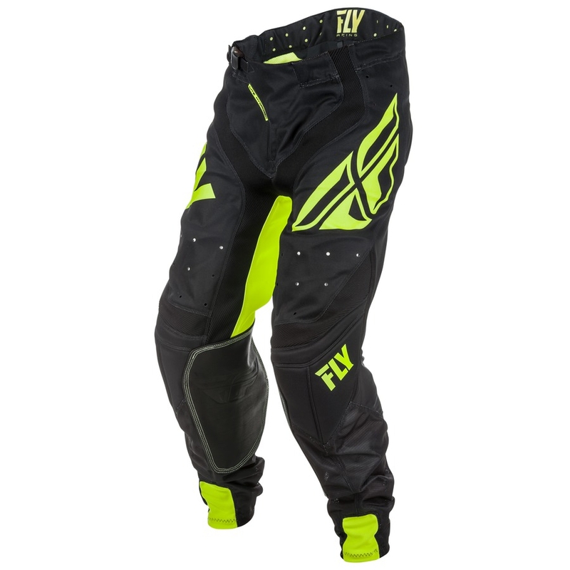 Motokrosowe spodnie FLY Racing LITE 2018 - USA czarno-fluo żółte