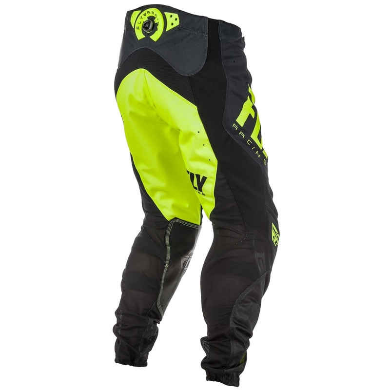 Motokrosowe spodnie FLY Racing LITE 2018 - USA czarno-fluo żółte
