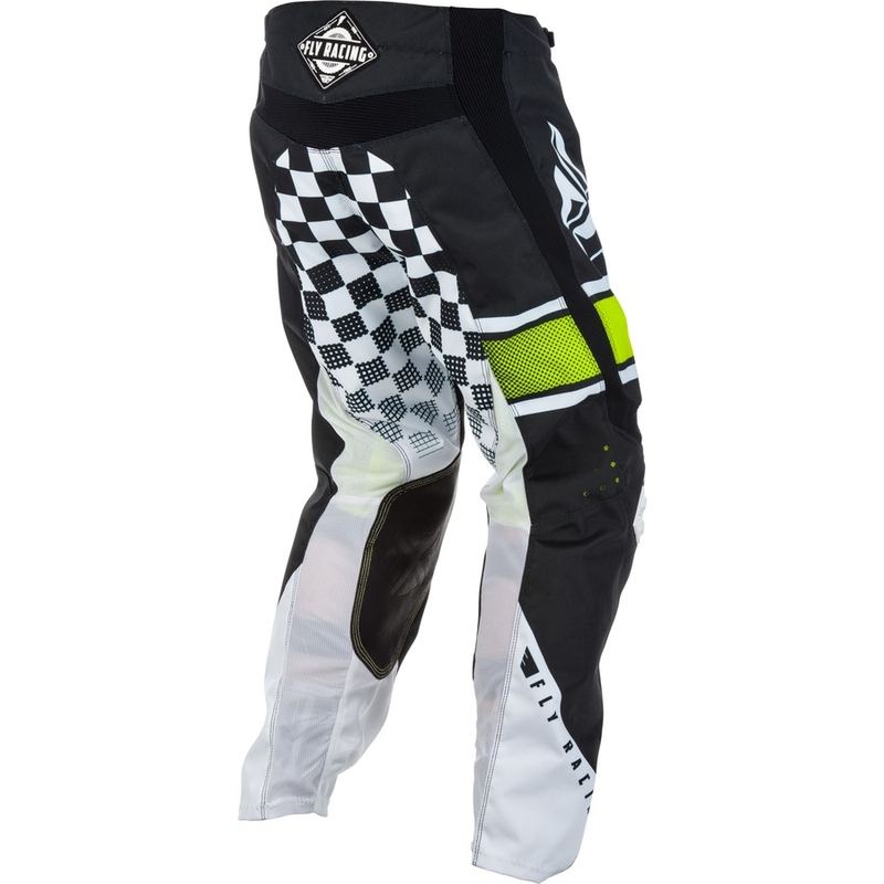 Motocrossowe spodnie FLY Racing Kinetic ERA 2018 - USA czarno-białe wyprzedaż