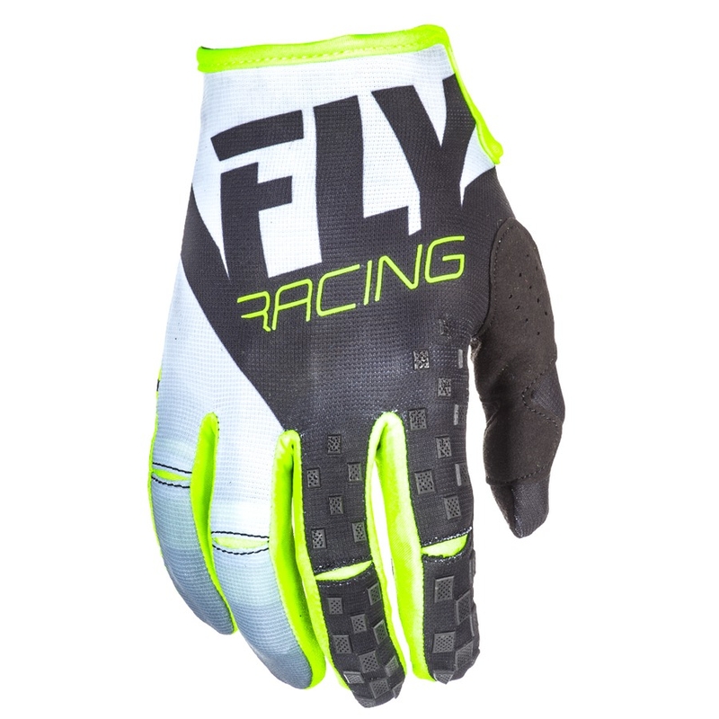 Motokrosowe rękawice FLY Racing Kinetic 2018 - USA czarno-biało-fluo żółte