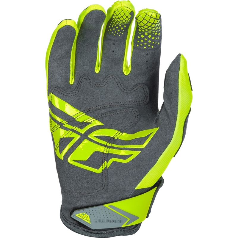 Motokrosowe rękawice FLY Racing Kinetic 2018 - USA szaro-fluo żółte