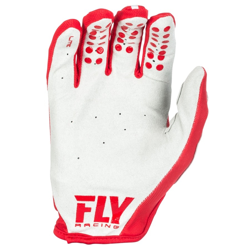 Motokrosowe rękawice FLY Racing LITE 2018 - USA czerwono-szare