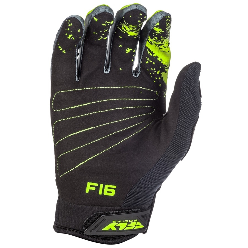 Motokrosowe rękawice FLY Racing F-16 2018 - USA czarno-fluo żółte