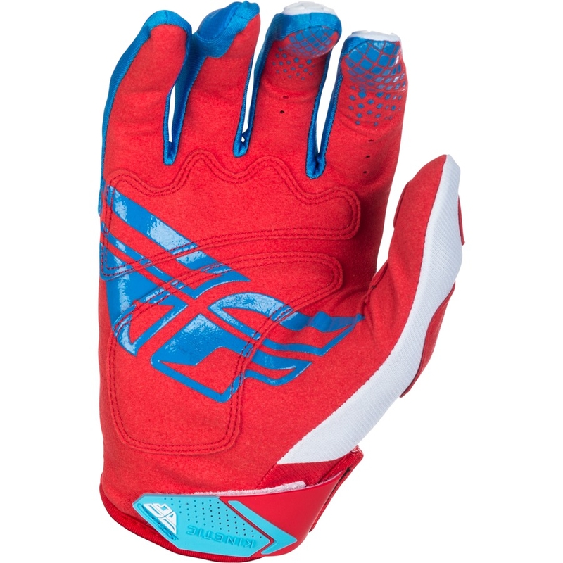 Motocrossowe rękawice FLY Racing Kinetic 2018 - USA czerwono-biało-niebieskie