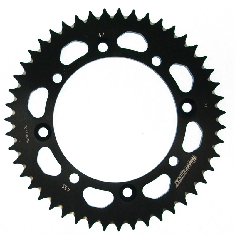 Rear ALU sprocket SUPERSPROX black 47T, 420