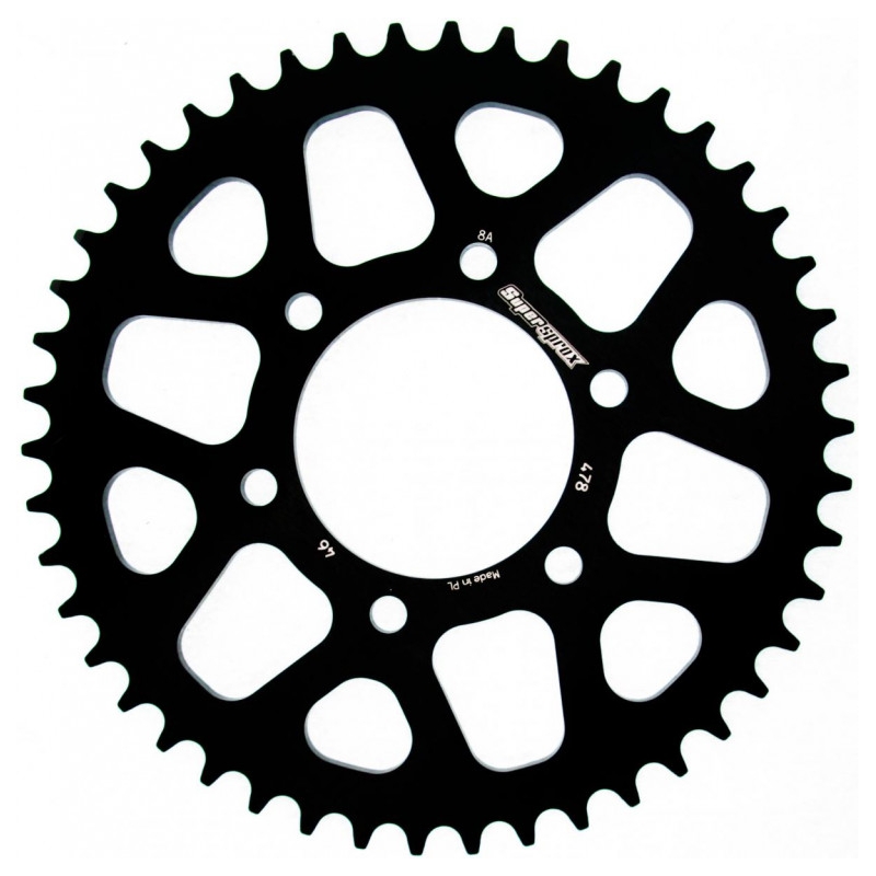 Rear ALU sprocket SUPERSPROX black 46T, 520