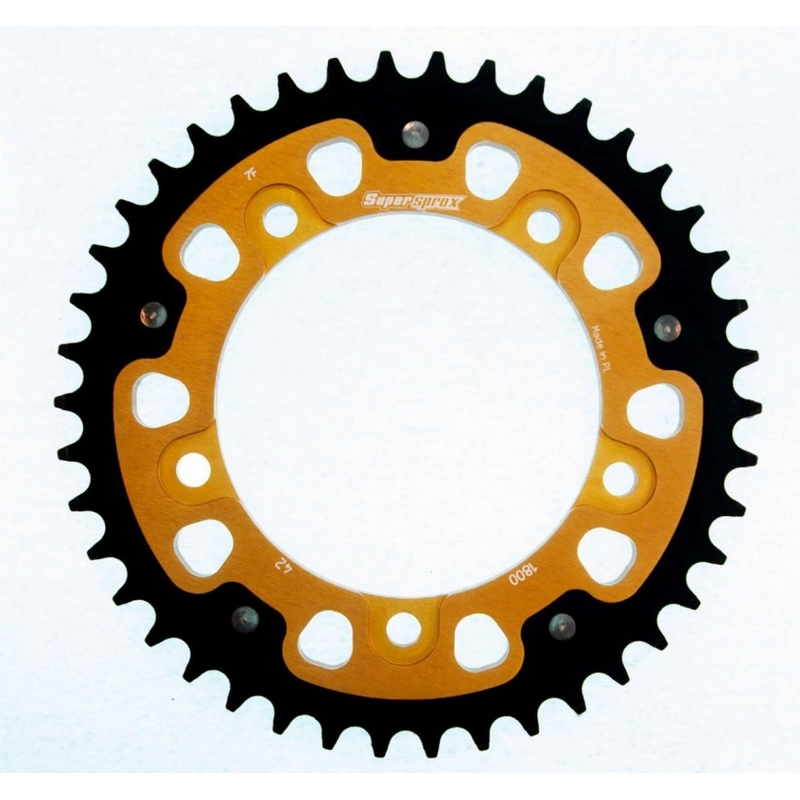 Rear sprocket SUPERSPROX STEALTH gold 42T, 530