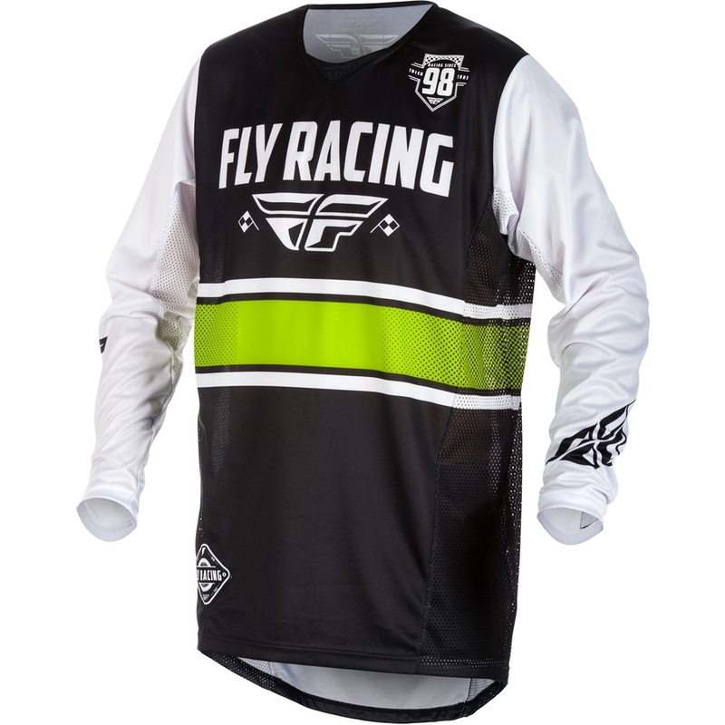 Dziecięca motokrosowa bluza FLY Racing Kinetic ERA 2018 - USA biało-czarna