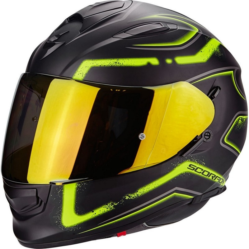 Kask integralny Scorpion EXO-510 Air Radium czarno-fluo żółty wyprzedaż