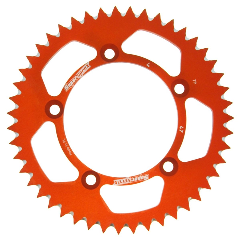 Rear ALU sprocket SUPERSPROX orange 47T, 420
