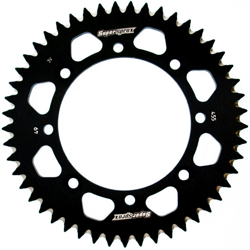 Rear ALU sprocket SUPERSPROX black 49T, 420