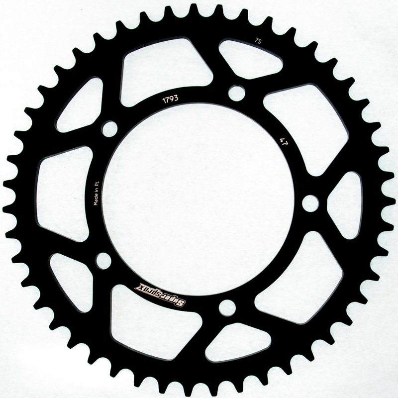 Rear ALU sprocket SUPERSPROX black 47T, 520