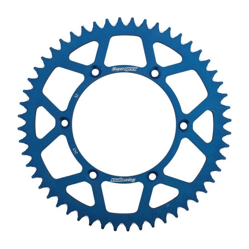 Rear ALU sprocket SUPERSPROX blue 52T, 520