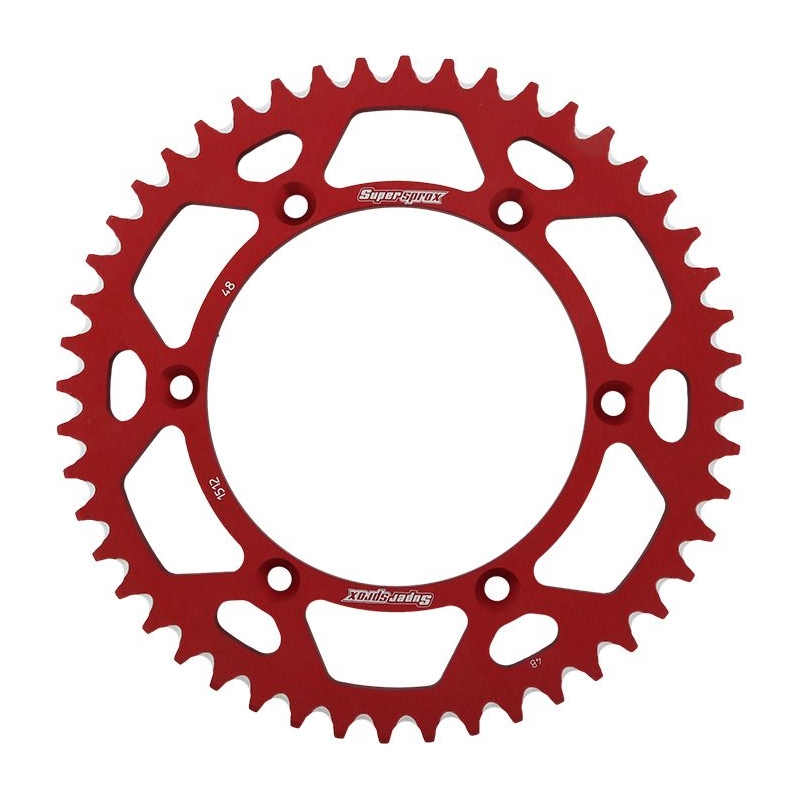 Rear ALU sprocket SUPERSPROX red 48T, 520